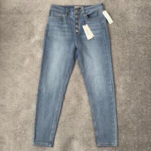 Just USA Jeans Womens 31 Blue High Rise Button Fly Skinny Stretch Stitch Fix